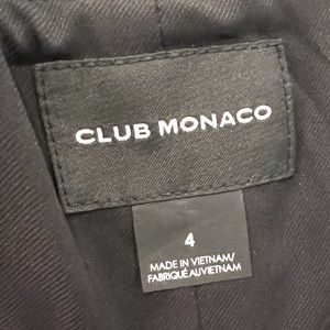 Club Monaco Black Blazer Jacket 100% Cotton